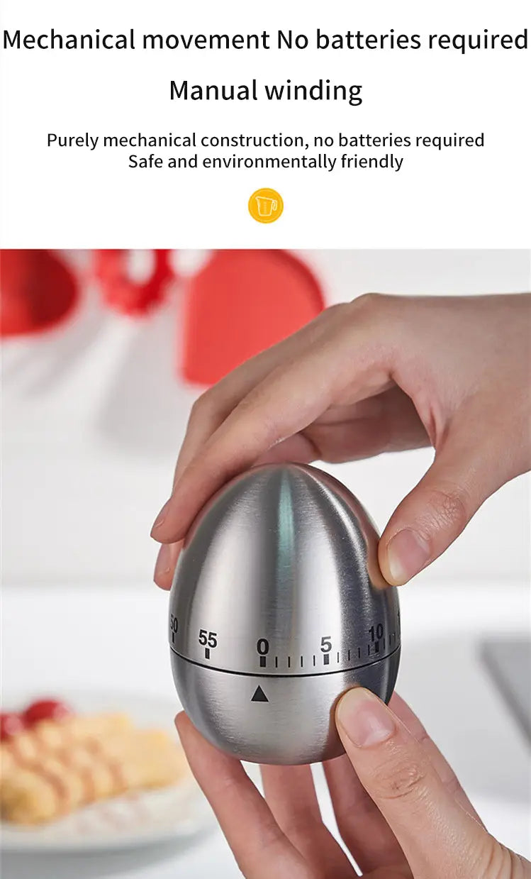 Creative stainless steel kitchen timer egg apple timer