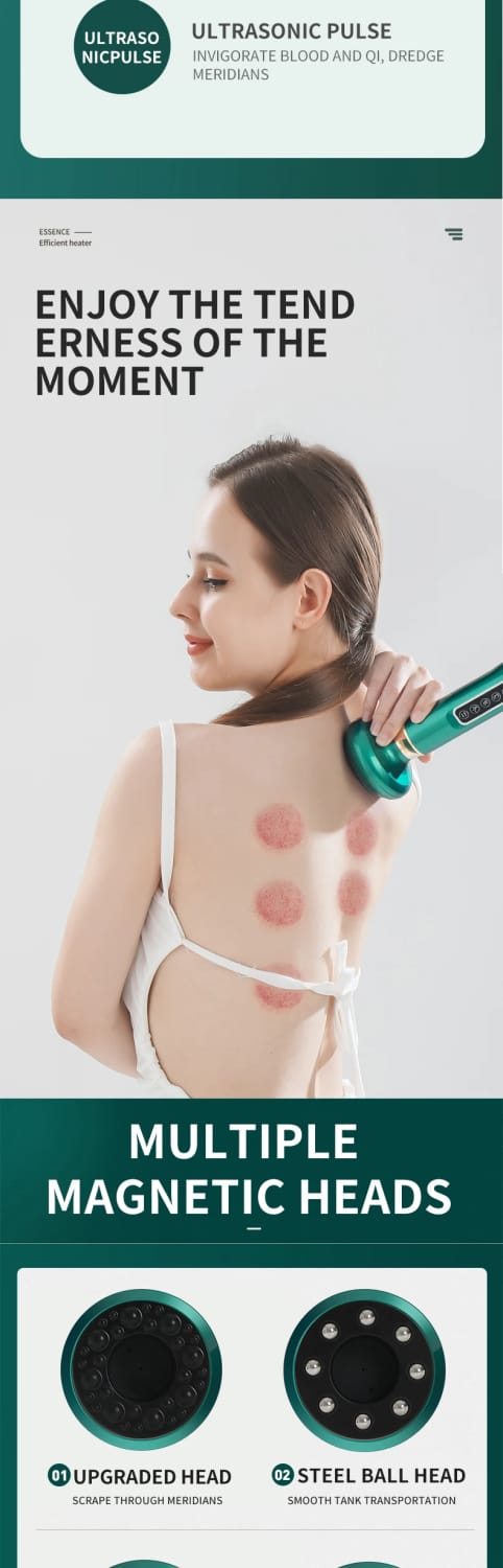 Electric vacuum cupping massager suction cup guasha anti