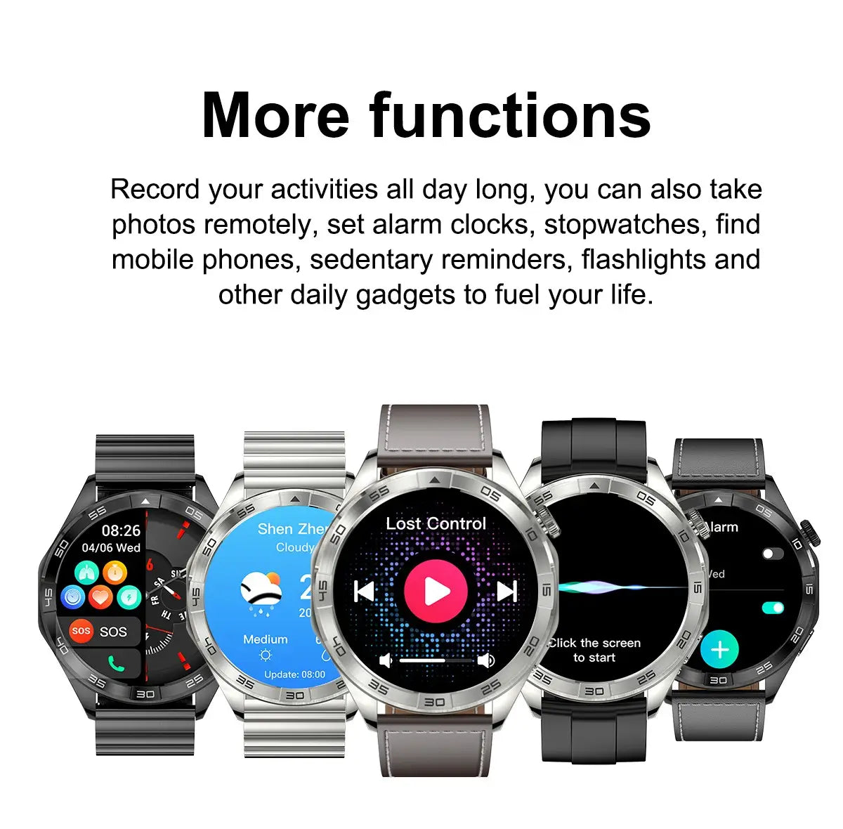 Ex105 smart watch encoder wireless charging payment function