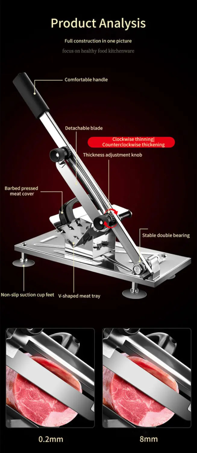 Lamb roll slicer frozen meat cutter slicer