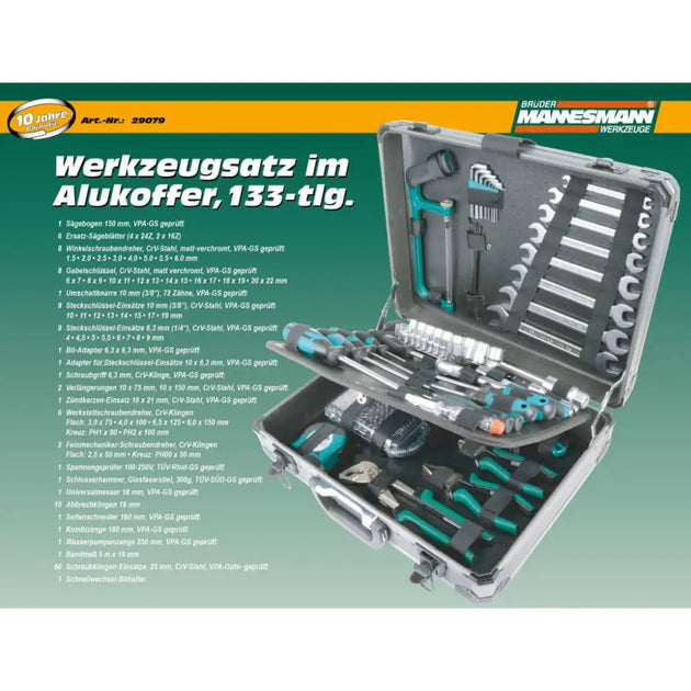 Brder mannesmann 133 piece tool case Nexellus