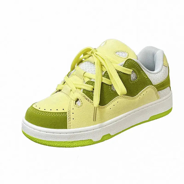 Bread shoes yellow, green and white color matching retro dopamine men Nexellus
