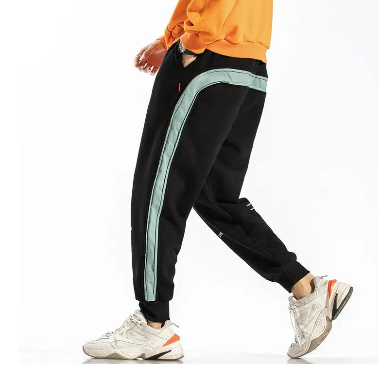 Side striped sweatpants men brand new jogger pants men