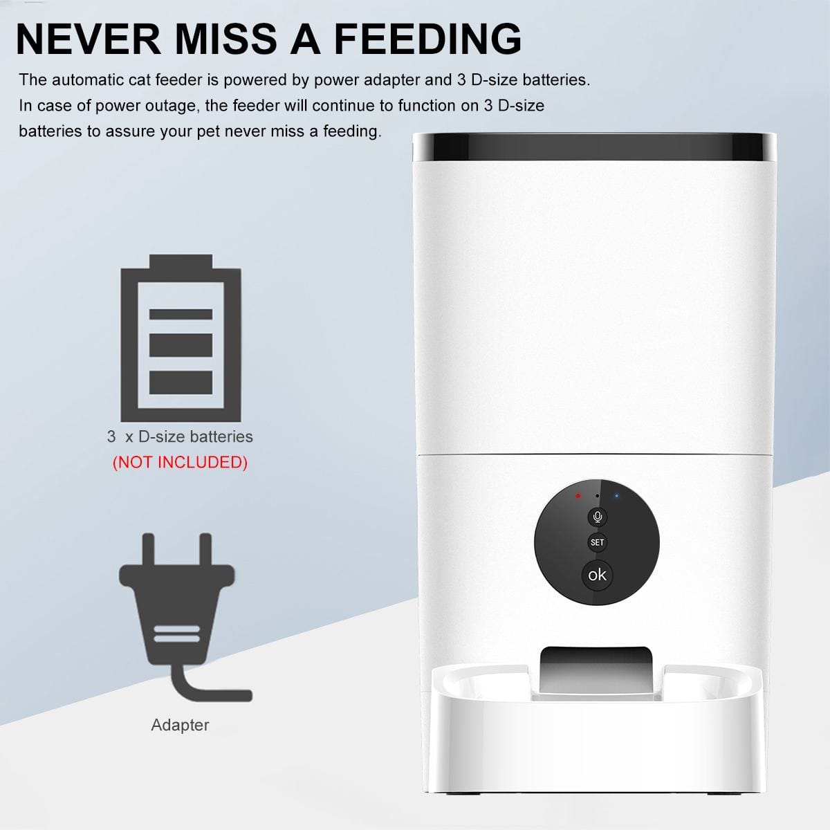 Remote monitoring automatic feeder cat dog food intelligent