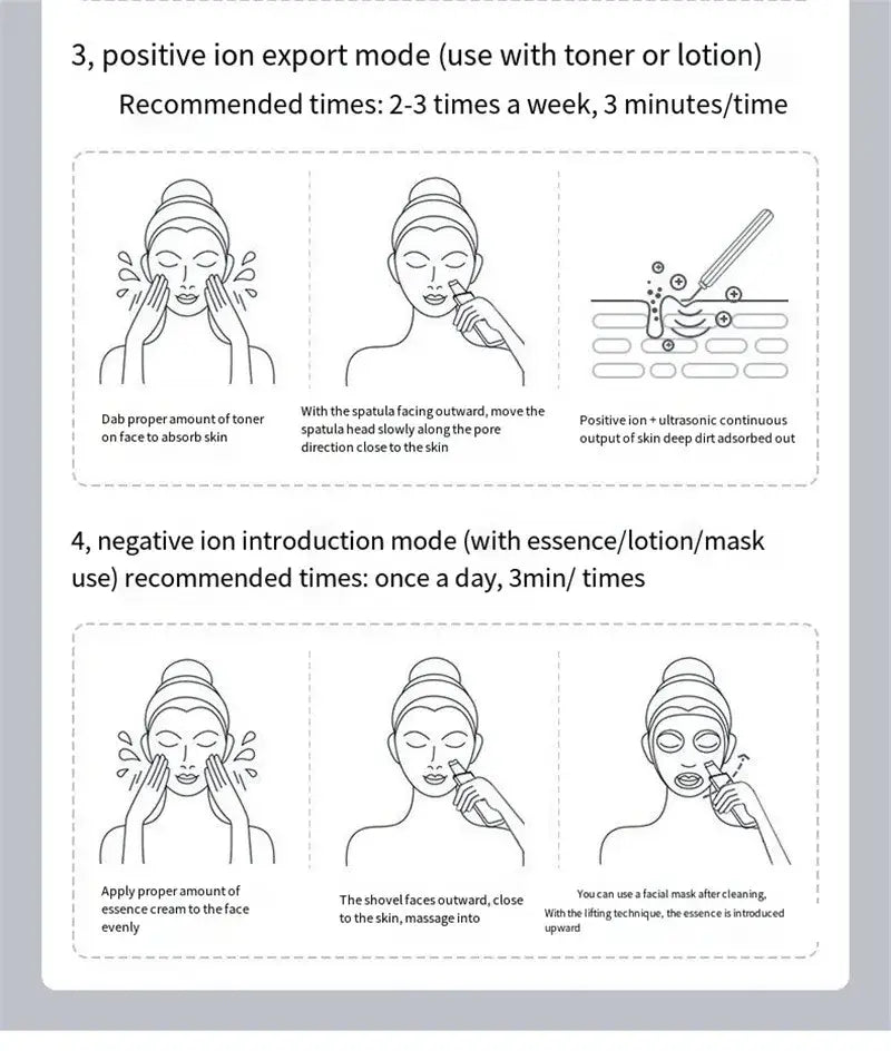 Copy of facial lift deep face cleaning red blue light