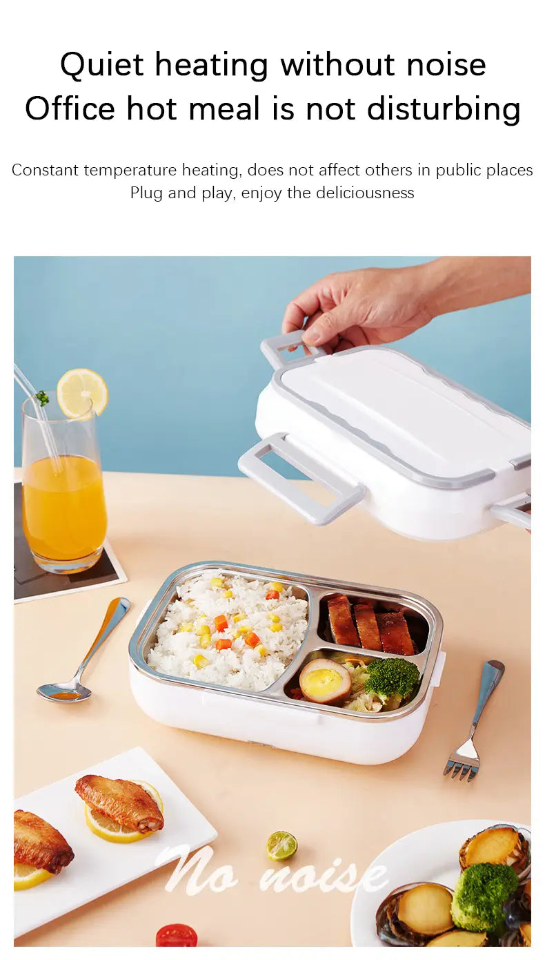 Chauffe-boîte à lunch portable en acier inoxydable de 1,5 l pour les voyages et