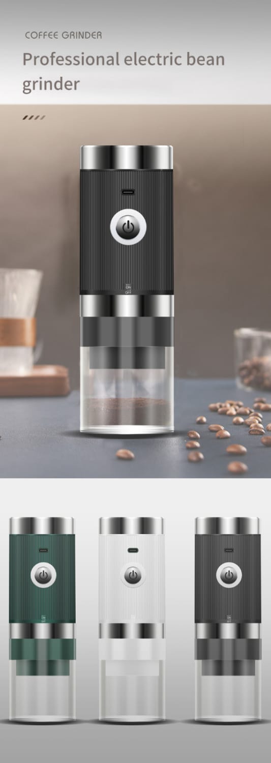 Usb rechargeable electric coffee bean grinder