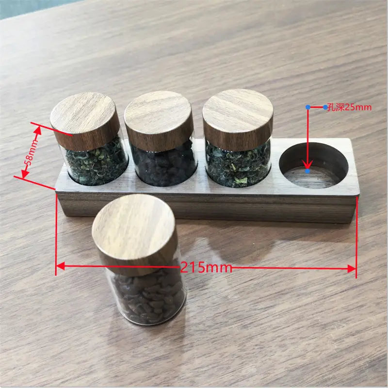 Small tea can coffee bean storage can display glass sealed