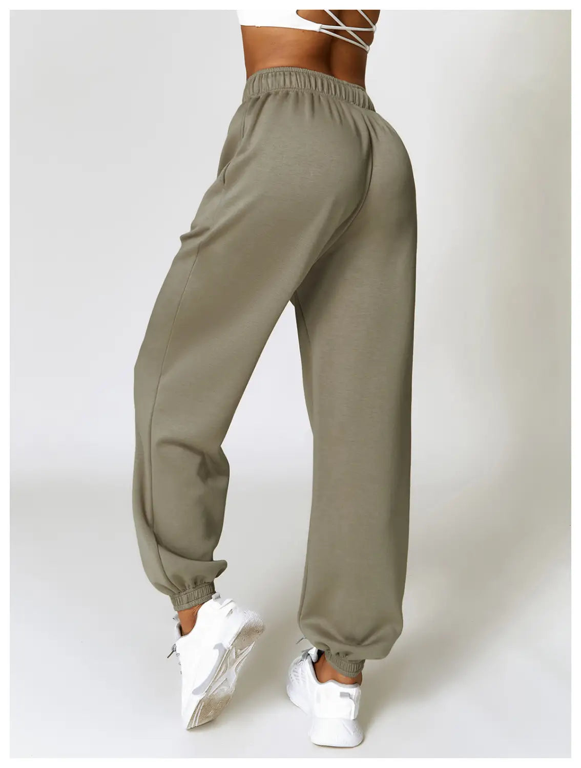 High waisted sport pant for women loose straight leg