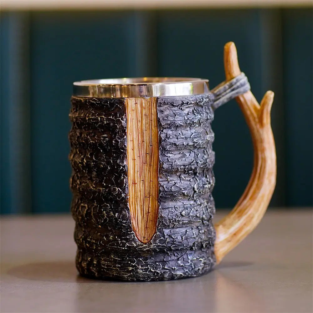 Simulation branch handle mug back to nature log beer cup