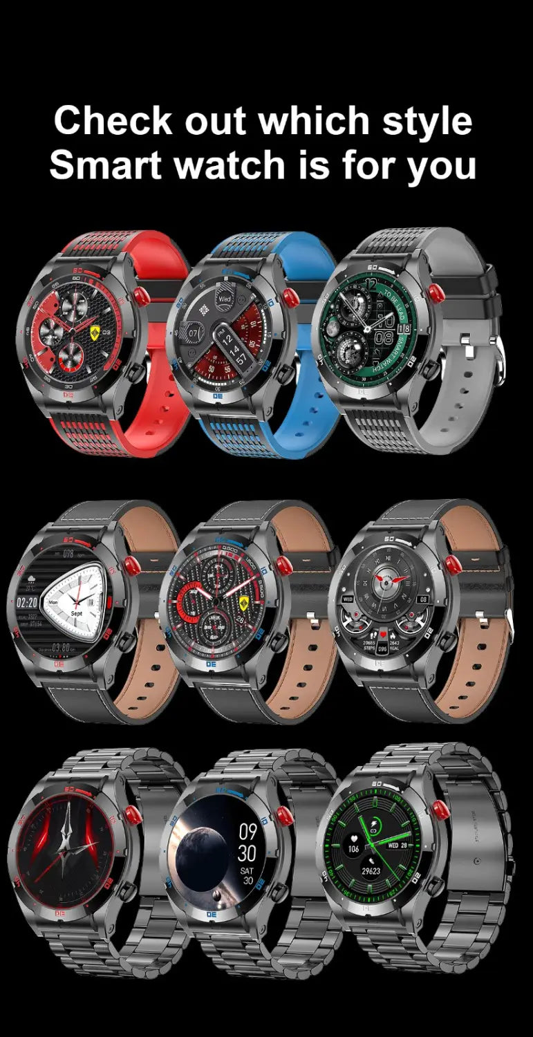 Ex102 smart watch double starry sky sports strap for men