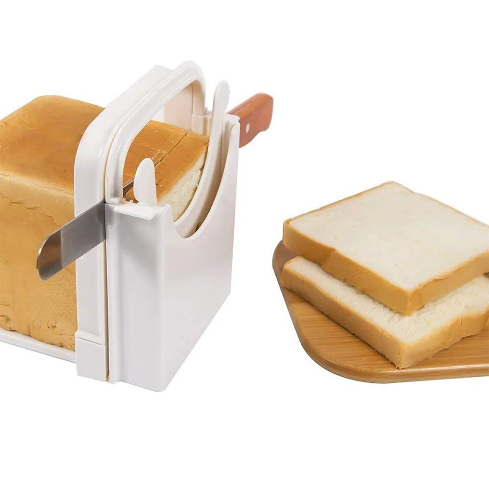 Trancheuse à pain grillé, coupe-pain de cuisine, outil de cuisson pour trancher les toasts