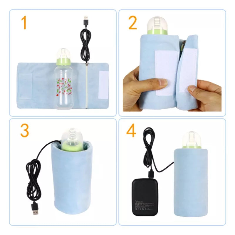 Portable usb baby bottle warmer - travel milk warmer &