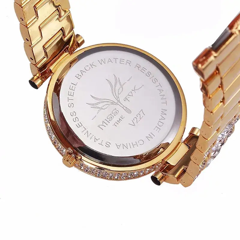 Missfox v227 women quartz watch fashion bling casual ladies