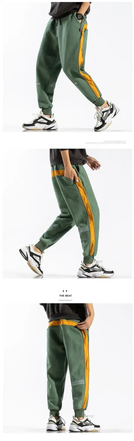 Side striped sweatpants men brand new jogger pants men