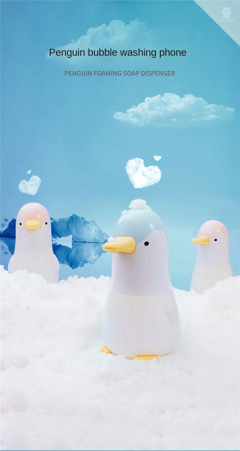 Penguin bubble washing phone home desktop smart infrared