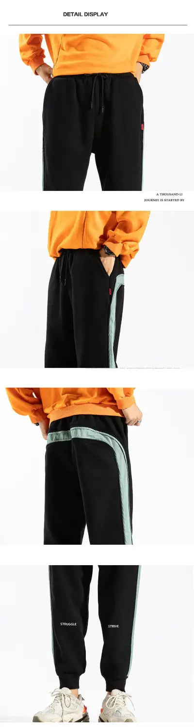 Side striped sweatpants men brand new jogger pants men