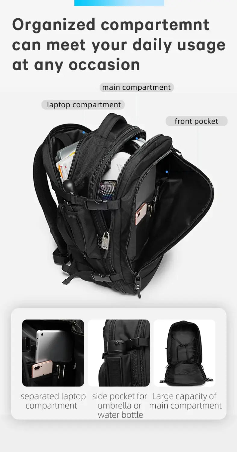 Large capacity backpack, business computer waterproof men’s