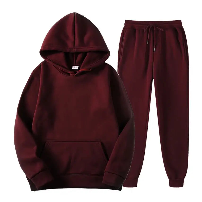 Men’s hoodies + sweatpants two piece suit