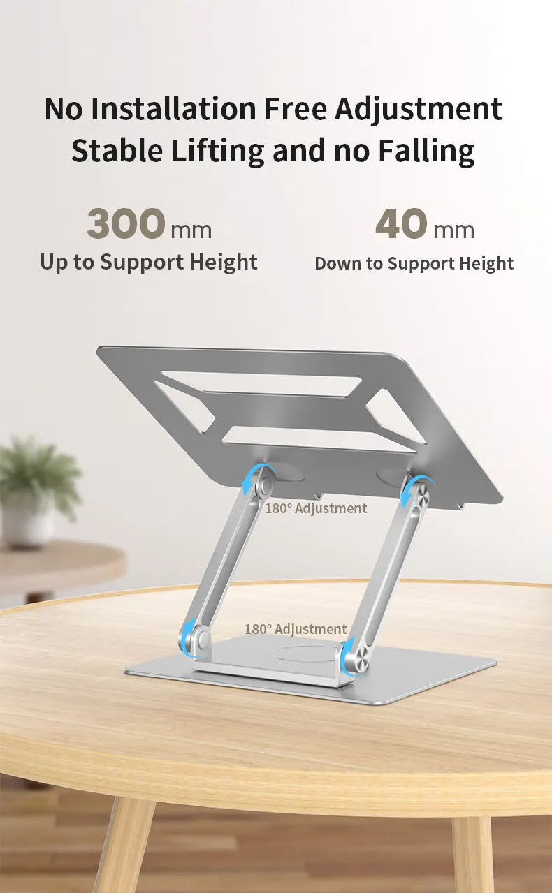 2022 ergonomic adjustable portable aluminum alloy laptop stand foldable metal laptop stand