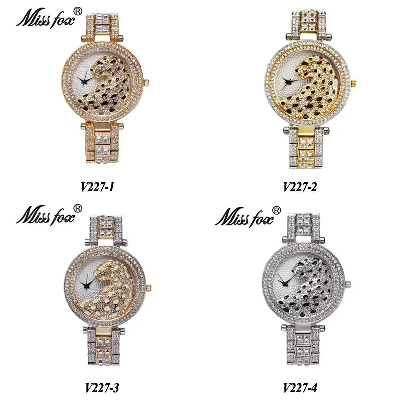 Missfox v227 women quartz watch fashion bling casual ladies