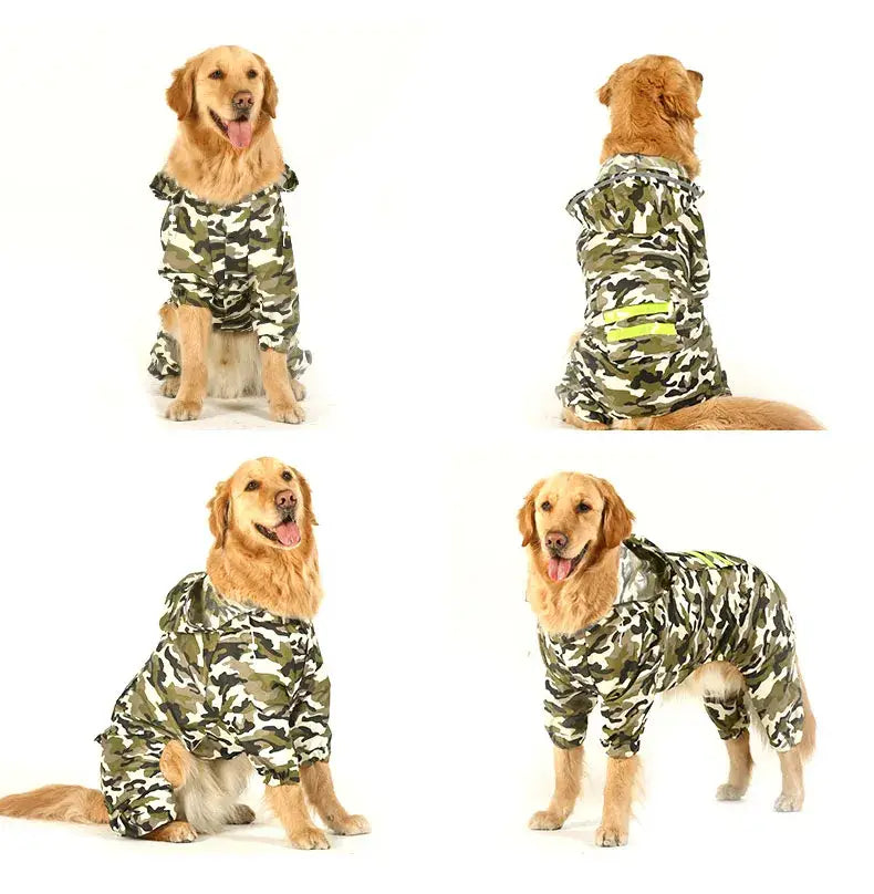 Dog raincoat jumpsuit rain coat for dogs pet cloak labrador