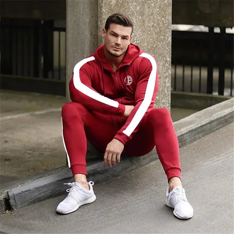 Running Tracksuit Sport Gym Men Set Sports Top (2)