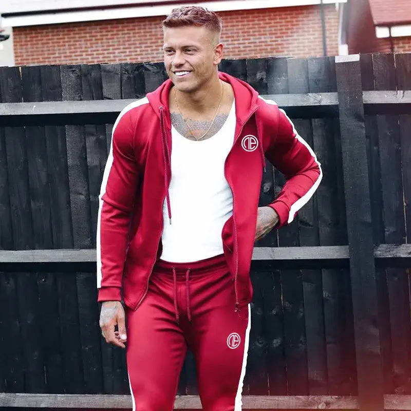 Running Tracksuit Sport Gym Men Set Sports Top (7)