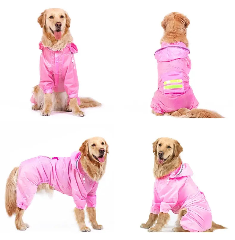 Dog raincoat jumpsuit rain coat for dogs pet cloak labrador