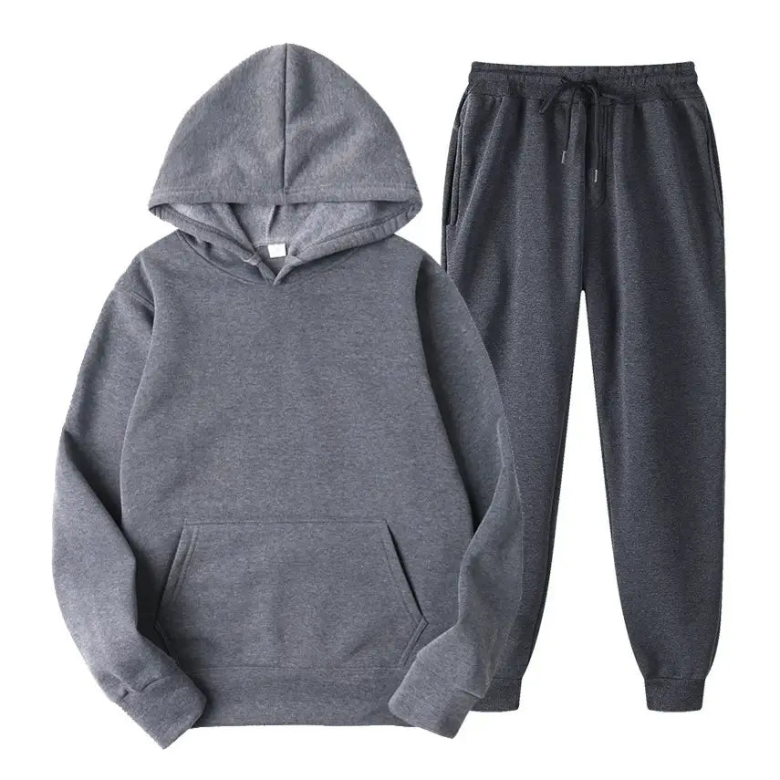 Men’s hoodies + sweatpants two piece suit