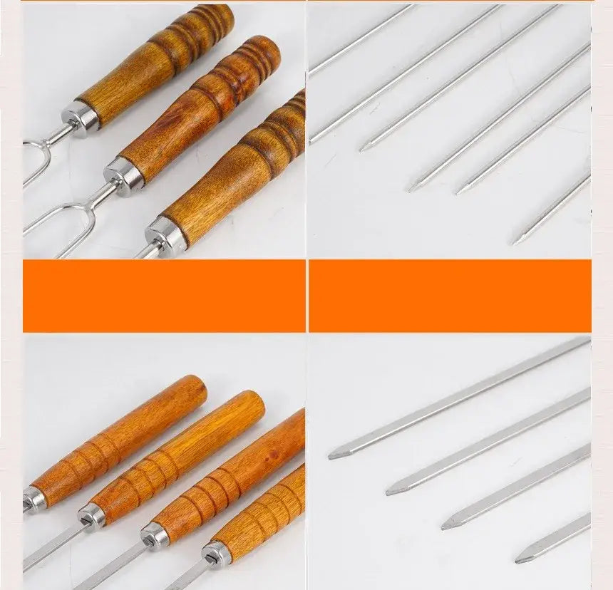 Korean outdoor bbq barbecue needle barbecue fork barbecue