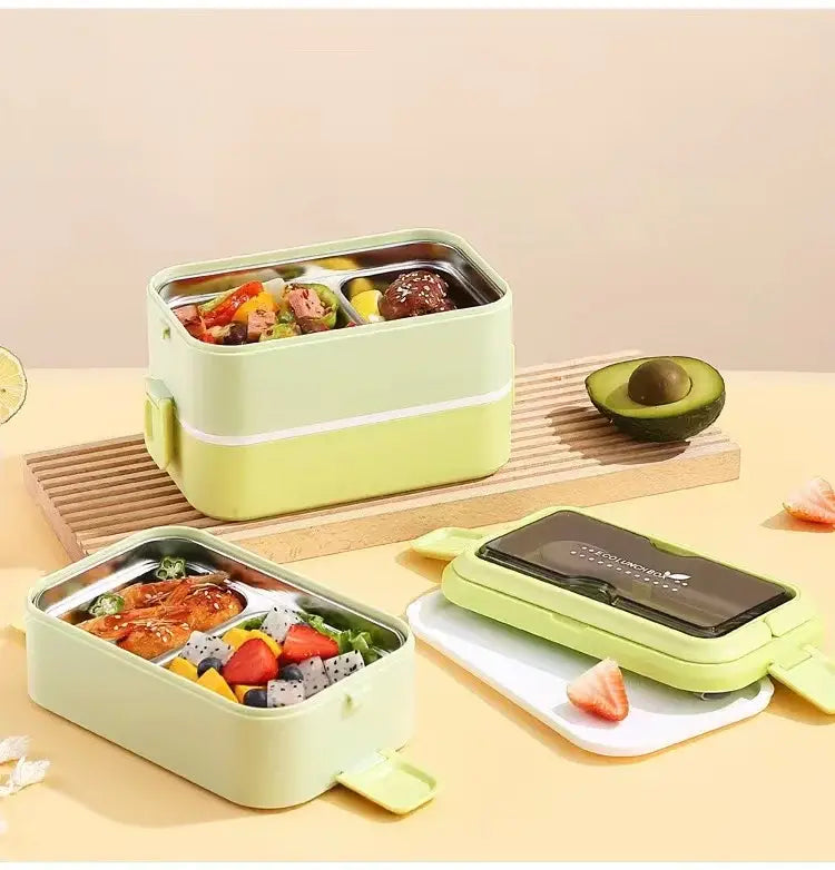 Boîte à bento à déjeuner en acier inoxydable 304, chauffage rapide et portable