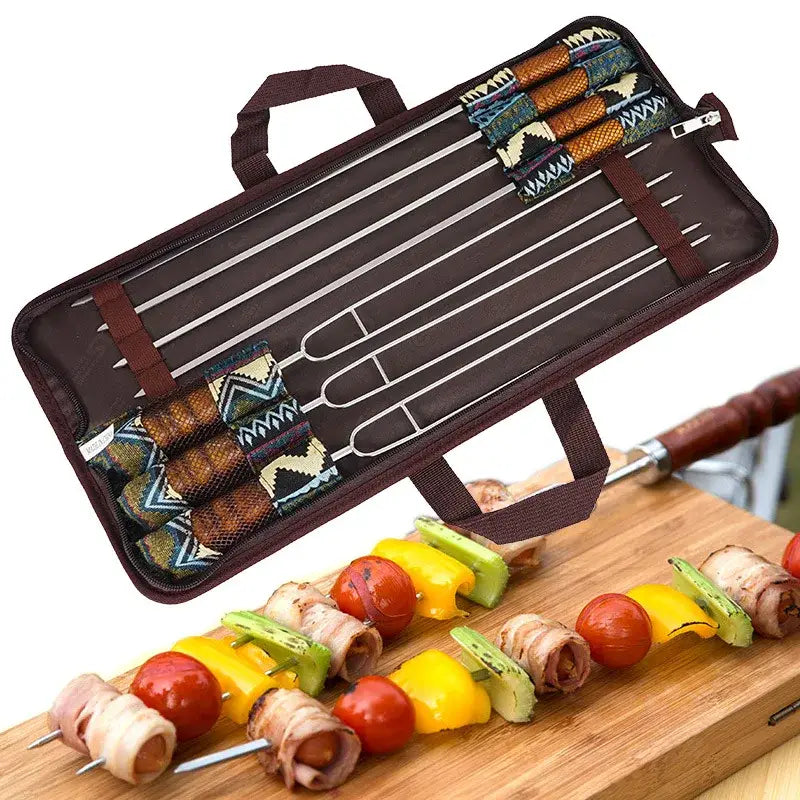 Korean outdoor bbq barbecue needle barbecue fork barbecue