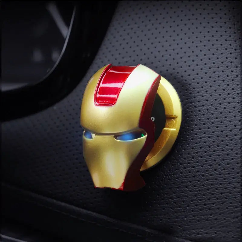 Iron man car interior engine ignition start stop button