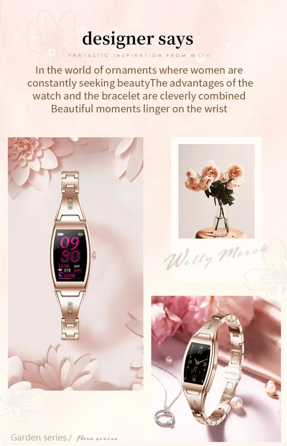 Mk26 montre intelligente femmes filles moniteur de fréquence cardiaque dame