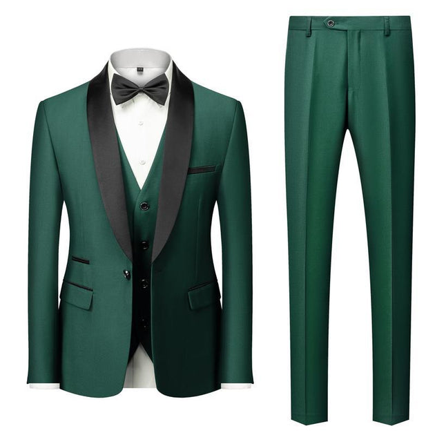 Men's Suit Set Green Fruit Collar Stage Suit Nexellus