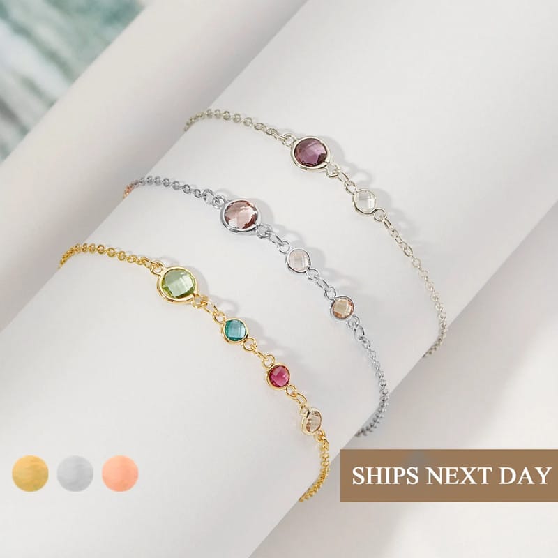 Birthstone exquisite diamond hand jewelry women’s simple