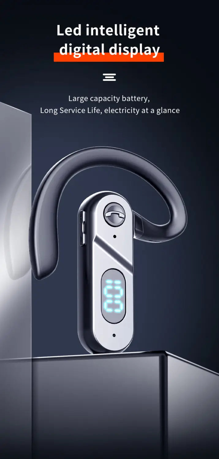 V28 ear-mounted bluetooth headset business digital display