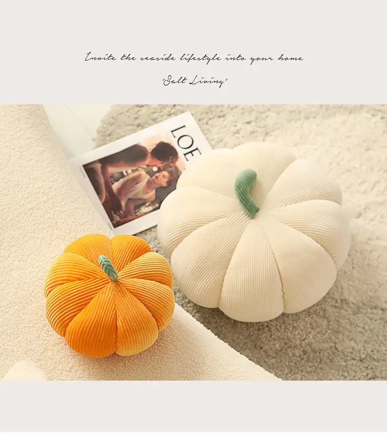 Cute pumpkin throw pillow, minimal ins style sofa cushion