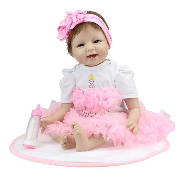 Pink princess skirt fashionable play house toy lovely simulation baby Nexellus