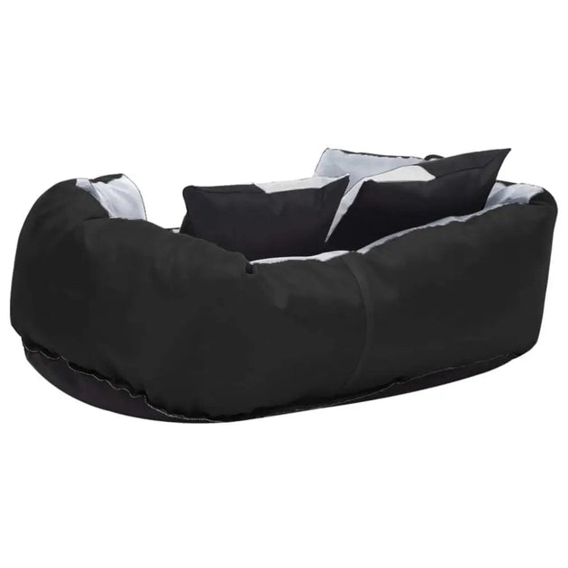 Reversible & washable dog cushion grey and black Nexellus