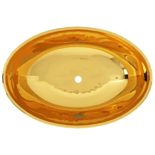 Vidaxl wash basin 40x33x13.5 cm ceramic gold Nexellus