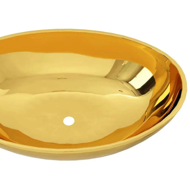 Vidaxl wash basin 40x33x13.5 cm ceramic gold Nexellus