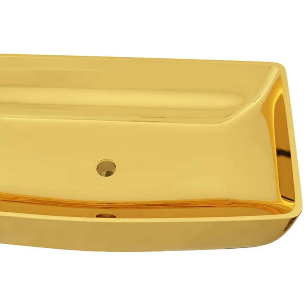 Vidaxl wash basin 71x38x13.5 cm ceramic gold Nexellus