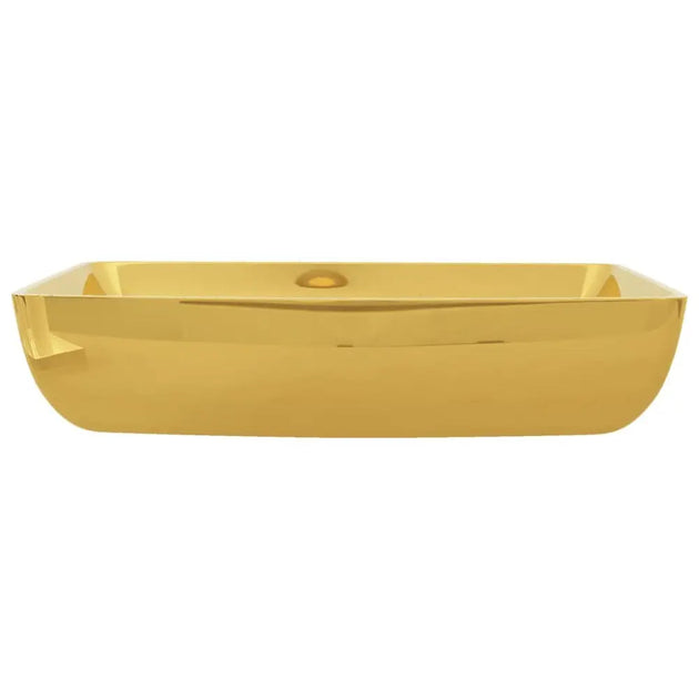 Vidaxl wash basin 71x38x13.5 cm ceramic gold Nexellus