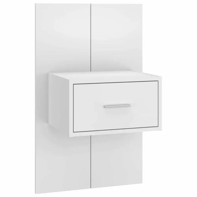 Wall-mounted bedside cabinet white Nexellus