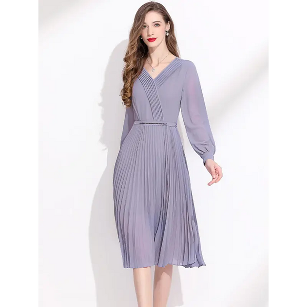 Women’s lightweight flowy ribbed cocktail dress with ribbed lining Nexellus
