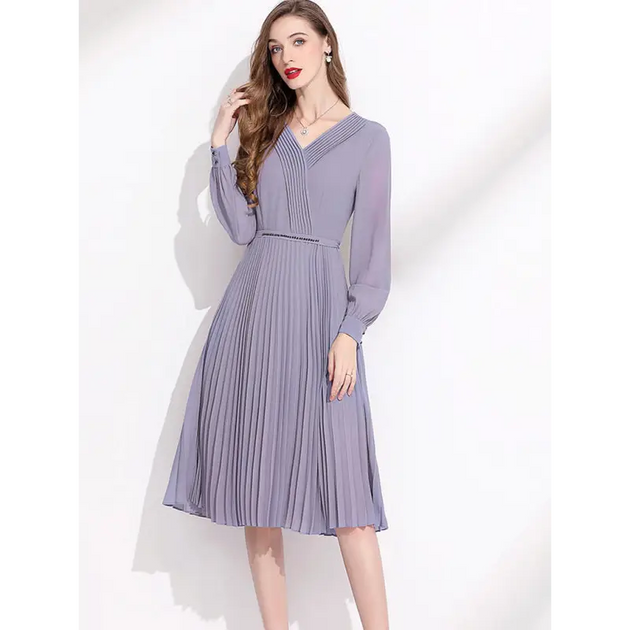 Women’s lightweight flowy ribbed cocktail dress with ribbed lining Nexellus
