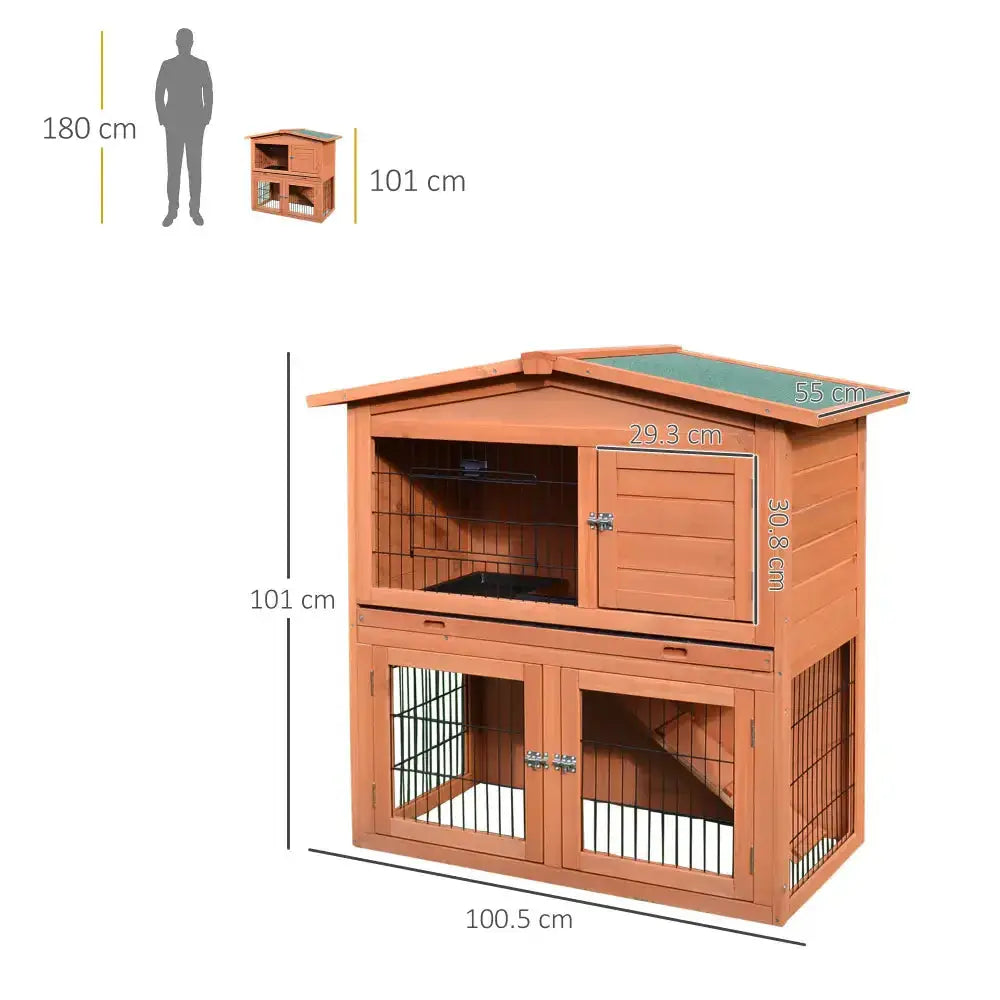 A-frame wood wooden rabbit hutch small animal house pet cage chicken Nexellus