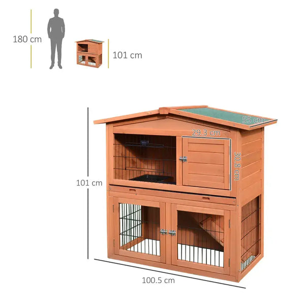 A-frame wood wooden rabbit hutch small animal house pet cage chicken Nexellus